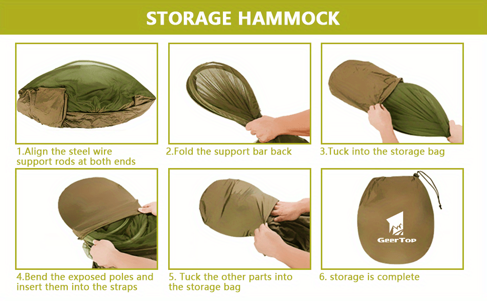 Hamac double avec moustiquaire – Installation facile pour camping et voyage