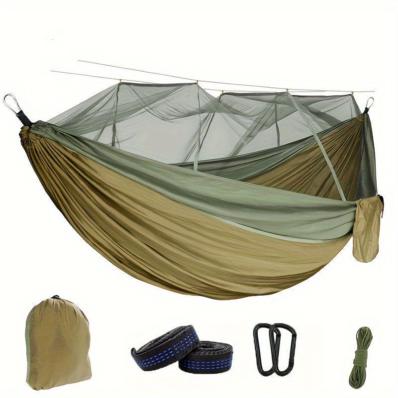 Hamac double avec moustiquaire – Installation facile pour camping et voyage