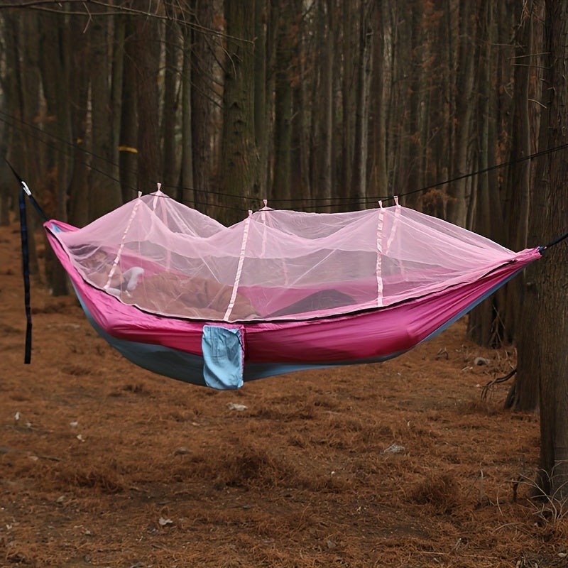 Hamac double anti-basculement avec moustiquaire – Camping & détente en plein air