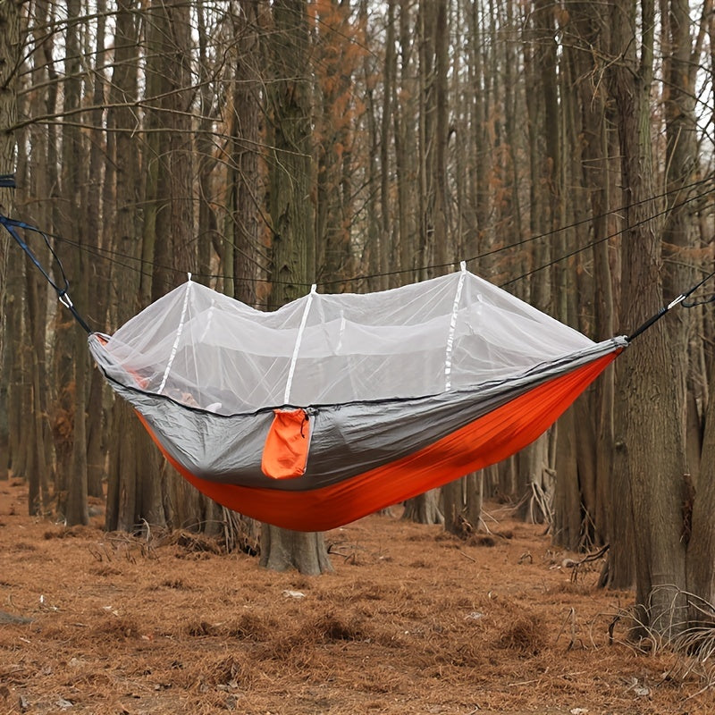 Hamac double anti-basculement avec moustiquaire – Camping & détente en plein air