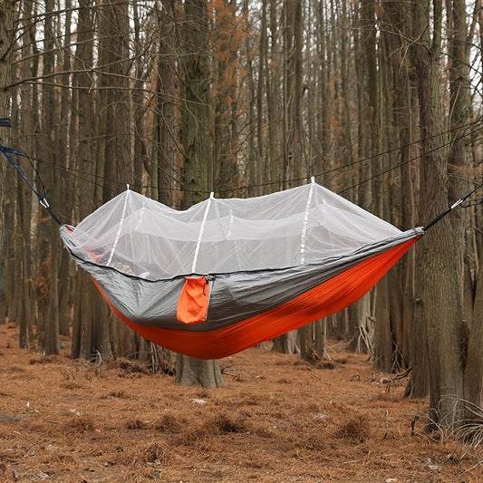 Hamac double anti-basculement avec moustiquaire – Camping & détente en plein air