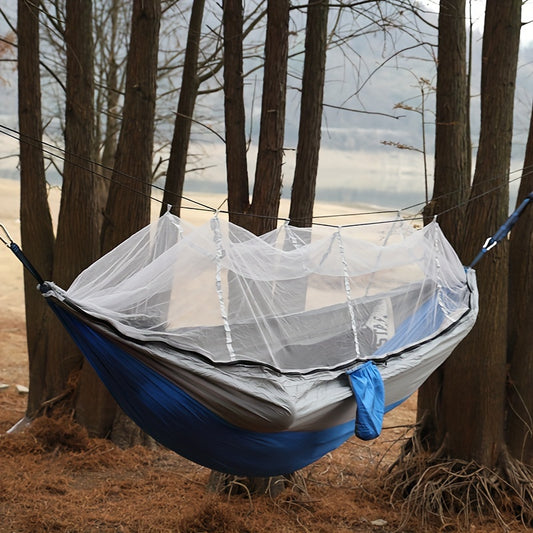 Hamac double anti-basculement avec moustiquaire – Camping & détente en plein air