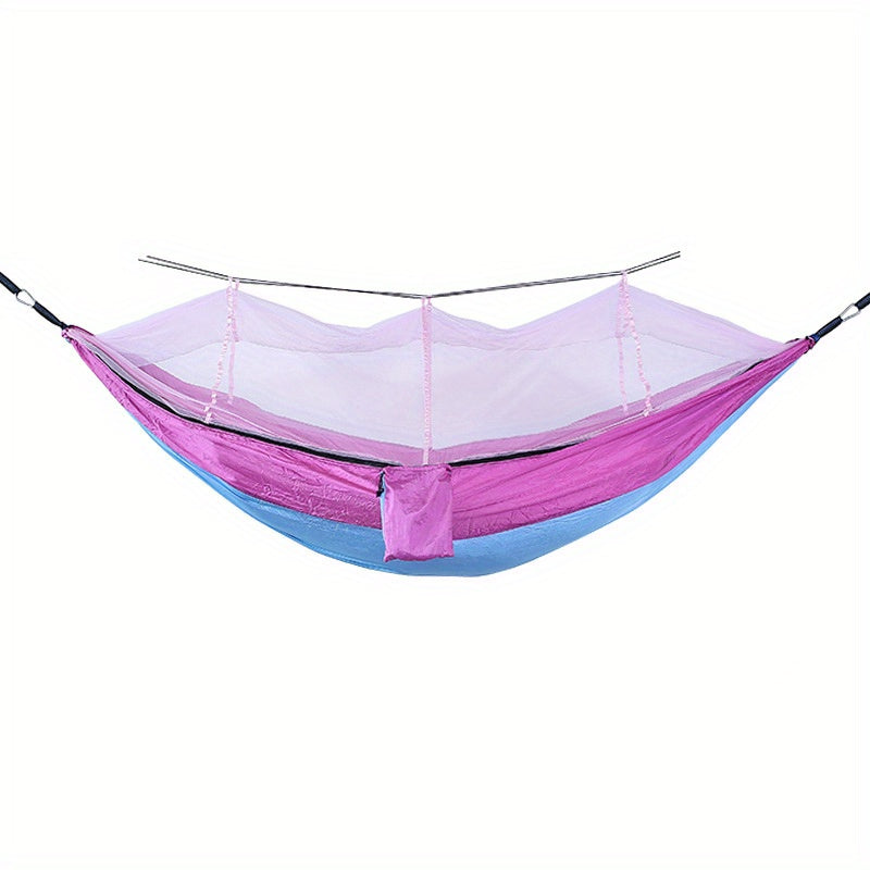 Hamac double anti-basculement avec moustiquaire – Camping & détente en plein air