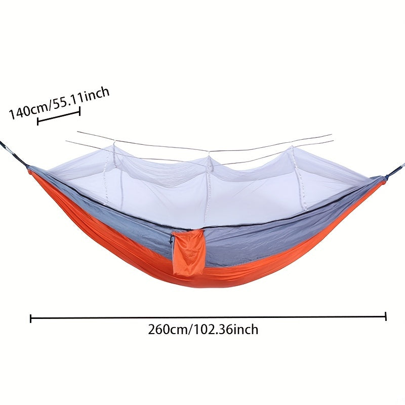 Hamac double anti-basculement avec moustiquaire – Camping & détente en plein air