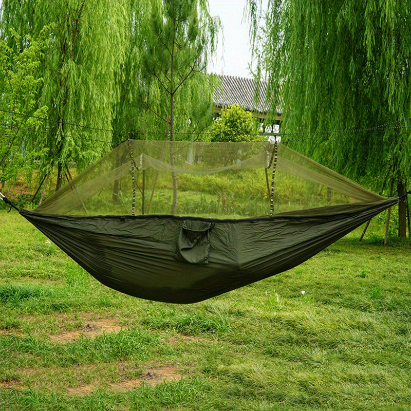 Hamac double anti-basculement avec moustiquaire – Camping & détente en plein air