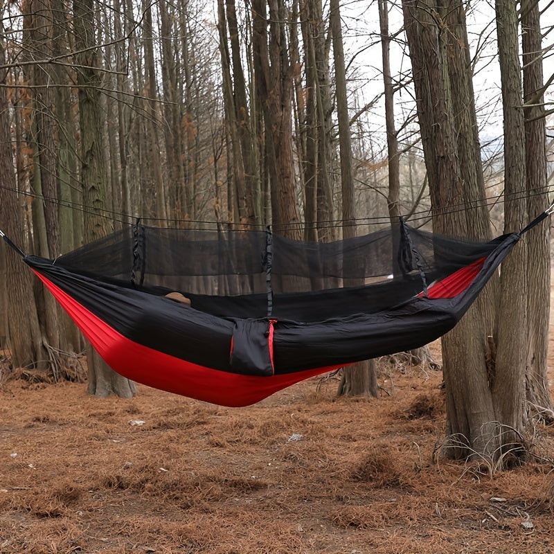 Hamac double anti-basculement avec moustiquaire – Camping & détente en plein air