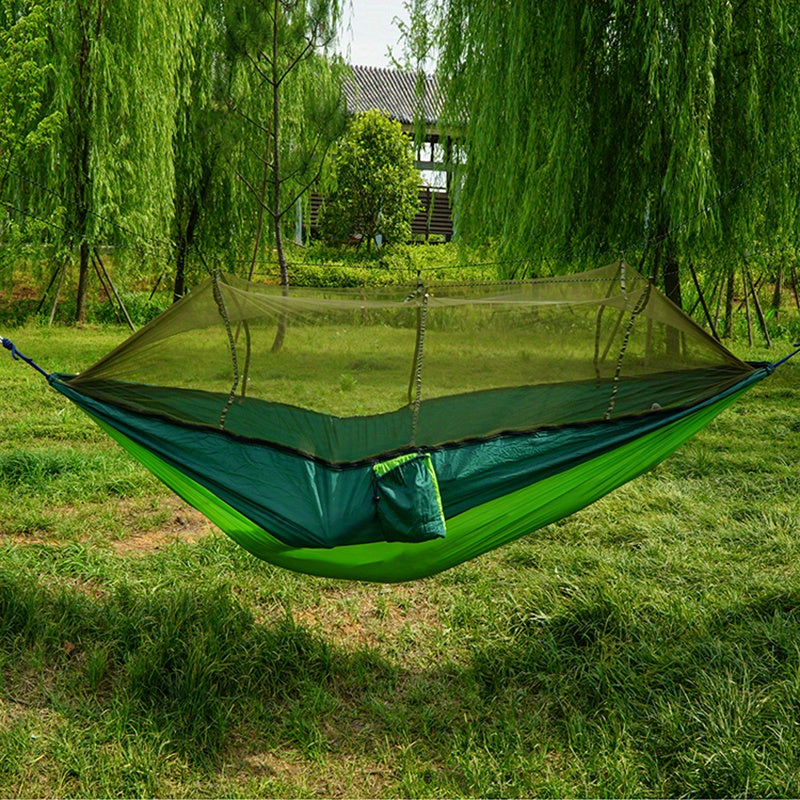 Hamac double anti-basculement avec moustiquaire – Camping & détente en plein air